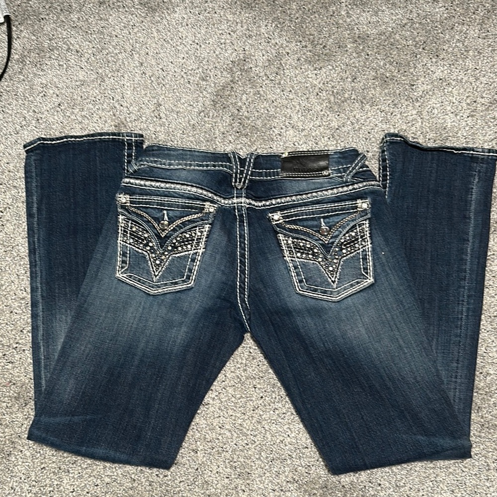 Vigoss Blue Boot Cut Jeans with Vintage Wash